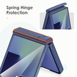 Samsung Galaxy Z Flip 7 Case with Hidden Kickstand, Blue - Premium Protection and Stylish Design
