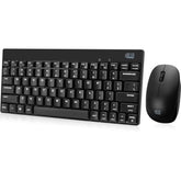 Adesso WKB-1100CB Natural Ergonomic Wireless Spill Resistant Mini Keyboard & Mouse Combo,Black