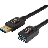 2-Pack Usb-A 3.0 Extension Cable, 4.8Gbps High-Speed, Male To Female Gold-Plated Connectors, 6 Foot, Black