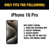 DEWALT Glass Screen Protector for iPhone — Apple Compatible Tempered Glass Screen Protector — Easy Install Screen Protection for iPhone — Applicator Included — 2-Pack (iPhone 16 Pro)