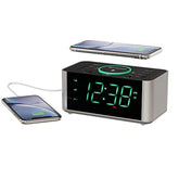 Emerson ER100202 Smartset Dual Alarm Clock Radio with USB Port and QI Wireless Phone Charger with Bluetooth, All Qi Compatible Phones