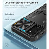 Case For Samsung Galaxy A14-5G: Military Grade Drop Proof Protection Rugged Protective A14 Cell Phone Cover With Belt Clip Holster Kickstand & Slide |Shockproof Tpu Matte Textured Tough -Black