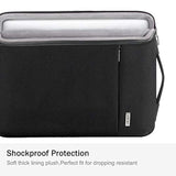 360° Protective Laptop Sleeve 15.6 Inch For Macbook Pro 16 M2/M1,Macbook Air 15,Computer Bag Carrying Case For 15-16 Inch Hp Dell Asus Notebook, Slim, Shockproof, Waterproof, Black