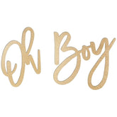 Oh Boy Sign (Wooden/Gold) For Baby Shower Decorations?Party Banner, Gender Reveal, Baby Announcements, 1St Birthday Party, And Backdrop Wall Photo Prop