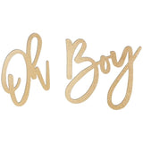 Oh Boy Sign (Wooden/Gold) For Baby Shower Decorations?Party Banner, Gender Reveal, Baby Announcements, 1St Birthday Party, And Backdrop Wall Photo Prop