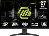 Mag 272F 27-Inch 1920 X 1080 (Fhd) Gaming Office Monitor, 200Hz, Adaptive Sync, Hdr Ready, Hdmi, Vga Port, Vesa Mountable, Tilt, 4-Side Slim Bezel,0.5Ms, Black