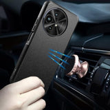 Compatible For Tcl 50 Xl 5G Case, Tcl 60 Xl Nxtpaper 5G Case, With Tempered Glass Screen Protector, Dual Layer Hybrid Magnetic Support Shockproof Heavy Duty Cover Phone Case (Black)