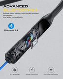 Bluetooth Earplug Headphones, Neckband Wireless Earbuds Earplugs-29Db Noise Reduction Isolating In-Ear Earplug Earphones And Controls,Ipx6 Sweatproof,20+Hour Battery(Blue)