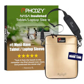 Insulated Thermal Sleeve For Laptops, Ipads, Macbooks & Similar Sized Tablets Or Laptops Up To 13" - Patented Nasa Thermal Technology Extends Battery Life In The Cold (Gold)