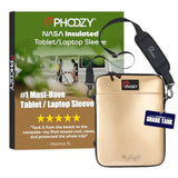 Insulated Thermal Sleeve For Laptops, Ipads, Macbooks & Similar Sized Tablets Or Laptops Up To 13" - Patented Nasa Thermal Technology Extends Battery Life In The Cold (Gold)