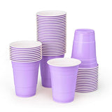 Party Decorations Lavender Plastic Cups - 50 Purple Matte 16 Oz Disposable Cups | Bachelorette Party, Birthday Party, Party Favors, Baby Shower Supplies