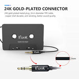 Car Cassette Aux Adapter Kit, With A Smartphone To 3.5 Mm Headphone Jack Adapter For Phone, Mp3 Ect. Black
