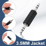3.5mm (1/8 Inch) Male to Male Audio Adapter, 2Pcs Stereo Plug Switch Audio Adapter Connector Jack Nickel Plated for Headphone Computer Laptop