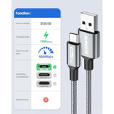 3-Pack 1.5Ft Nylon Braided Micro USB 2.0 Fast Charging & Data Cable