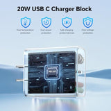 I Phone Charger Fast Charging, 3 Colors Usb C Wall Charger, 10Ft Fast Charging Cable + 20W Usb C Charger Block, Compatible With I Phone 15 16 17 Pro/Max/Plus - Blue Green Pink