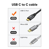 CableCreation USB C to C Cable 3FT, 10Gbps High Speed Data Transfer, 4K Video