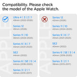 Spigen for Watch Band, Compatible with Ultra 3/2/1 49mm, Series 11/10 46mm, 9/8/7 45mm, SE3/SE2/SE/6/5/4 44mm, 3/2/1 42mm WBS2 Durable Silicone