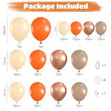 Fall Balloon Arch Kit Burnt Orange Nude Brown Gold Balloons for Autumn Thanksgiving Party