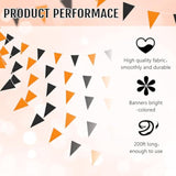 200ft Black Orange Pennant Banner Triangle Flag Bunting Garland for Party Decorations