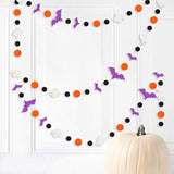 39Ft Halloween Party Garland Streamers Purple Bat White Ghost Black Orange Banner
