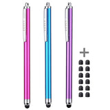 Stylus Pens For Touch Screens Ipad Iphone Kindle Fire (Pink/Purple/Aqua Blue)