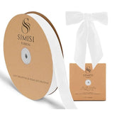 White Velvet Ribbon 1'' 25 Yards For Christmas Tree, Gift Wrapping, Flower Bouquet, Wreath Decorations, Bow Making