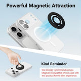 Double Sided Magnetic Silicone Ring Grip Phone Holder, Soft and Portable, Strong Magnetic Attraction, Compatible with iPhone 17/16/15/14/13/12