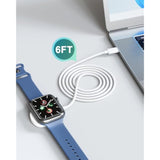 2-Pack For A-Pple Watch Charger Usb C, 6Ft Iwatch Charger Fast Charging Magnetic Wireless A-Pple Watch Cable Charging Cord For Iwatch Series 9/8/7/6/5/4/3/Se/Ultra/Ultra 2