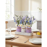 Mason Jar Spring Easter Centerpieces For Tables, Table Decor With Daisy Artificial Flowers, Farmhouse Wood Tray, Spring Table Centerpiece, 10 Pcs Spring Decorations For Home, Kitchen, Office