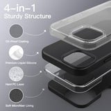 JETech Premium Silicone Case for iPhone 14 Pro Max, Black - Durable and Protective Phone Case
