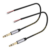 2-Pack 12.5Inch Replacement 6.35Mm Male Plug To Bare Wire Open End Trs 3 Pole Stereo 1/4" 6.35Mm Plug Jack Connector Audio Cable For Microphone Speaker Cable Repair