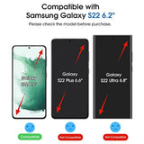 amFilm OneTouch Screen Protector for Samsung Galaxy S22 5G 6.1 Inch, 9H Hardness with Camera Lens Protector, Easiest to Installation and Bubble Free, Tempered Glass, 2 Pack