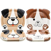 Dog Shaped Dinner Plates For Birthday, Baby Shower, Puppy Theme Party Supplies - Disposable Tableware (40Ct)
