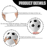 30 Pcs Red Black Soccer Balloons, 12 Inch Soccer Print Balloon Set