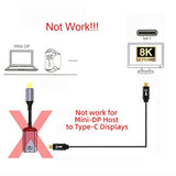 xiwai USB-C Type C Female Source to Mini Displayport DP 1.4 Sink HDTV Cable 8K