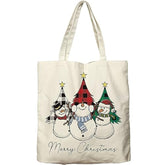 Christmas Snowman Canvas Tote Bag For Women Aesthetic Merry Christmas Cute Snowman Tote Bag Shopping Grocery Bag Beach Bag Gifts For Women Teacher Bag Reusable Grocery Bag