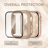 Braided Stretchy Band Compatible For Apple Watch Band And Case 40Mm 41Mm 42Mm 44Mm 45Mm 46Mm, Nylon Elastic Solo Loop And Protective Cover With Screen Protector For Iwatch Series 10 9 8 7 Se 6 5 4 3