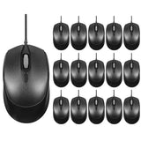 16 Pack Computer Mouse Pack Bulk Wired Silent Usb Optical Corded Mouse With 3 Adjustable Dpi Computer Mice Compatible With Laptop Desktop Pc School Office Business Home Supplies