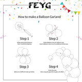 Balloons Garland Kit, Retro Orange Black Yellow Balloon Arch Kit Construction Balloon Arch, Latex Party Balloons For Birthday Wedding Baby Shower Engagement Construction Quarantine Party Decoration