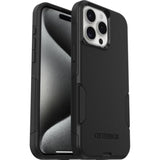 OtterBox iPhone 15 Pro MAX (Only) Commuter Series Case - BLACK, slim & tough, pocket-friendly, with port protection (Unit ships in polybag, ideal for business customers)