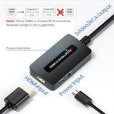HDMI to S Video RCA Converter, 1080P HDMI to AV Composite S-Video 2 in 1 Converter for DVD/STB/PS3/PS4 to Display on Older TV with Svideo/RCA