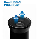 Dual Port 2X 20W Car Charger Usb C Car Charger Adapter Usb C For Apple Iphone Car Charger Usb C Adapter Iphone X Car Charger, Iphone 15 Pro Max Car Charger Usb C Adapter