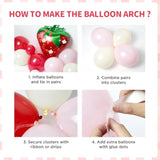 120Pcs Strawberry Balloon Arch Garland Kit, Red And Pink Balloons With 27Inch Strawberry Foil Balloons For Sweet One Berry First Birthday Baby Shower Strawberry Party Decorations