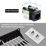 Cat6 Keystone Jack Rj45 Keystone Jack 50-Pack, Utp Modular Ethernet Jack Inser