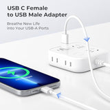 Type C Female to A Male Cable Converter for Apple & Samsung Cell Phones