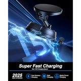 15W Fast Charging Wireless Car Charger For I Phone 16 15 14 13 12 Pro Max Plus Mini Magsafe Cases, Strong Vacuum Magnetic Suction Phone Holder For Car Dashboard Windshield Mirror