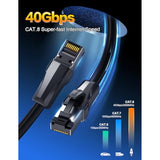 Cat8 Ethernet Cable 10Ft, Heavy Duty High Speed Shielded (Sftp) 40Gbps 2000Mhz