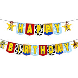 Toys Happy Birthday Banner for Kids Toy Game Party Decorations
