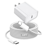 10Ft Airpods 4 Charger Fast Charging Usb C Wall Block Plug&10Foot Usb C To C Woven Cable For Airpods 4,Air-Pods Pro 2,Air-Pods Max 2 (2024),Tv Remote 3/4Th,Tv 4K/Siri Remote 3,Iphone 16/15,Pro Max