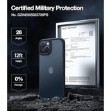 Iphone 14 Phone Case With Translucent Back Soft Edge Slim Cover